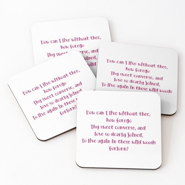 Item preview, Milton's Melancholic Muse: "How can I live without thee..." designed and sold by wordartistry.