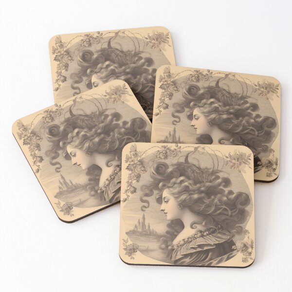 Item preview, "Mysteries of the 18th Century: Woman in Portrait" designed and sold by Art-Vortex-fr.
