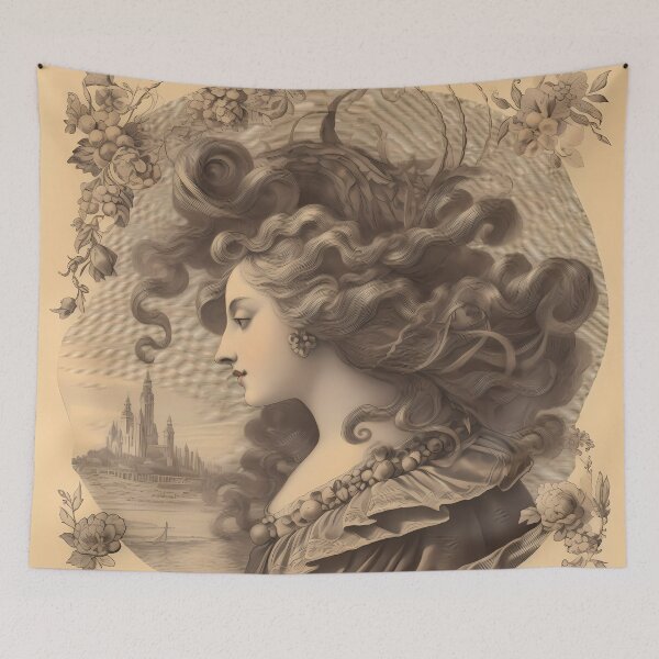 Item preview, "Mysteries of the 18th Century: Woman in Portrait" designed and sold by Art-Vortex-fr.