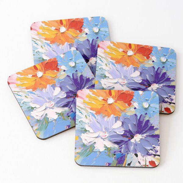 Item preview, Artistic vivid colours abstract oil painting flower designed and sold by UnaWu533.