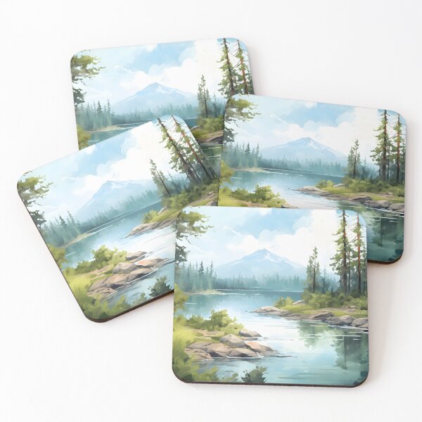 Item preview, Whimsical Lake | Watercolor Lake Wall Decor designed and sold by Shirtastically.