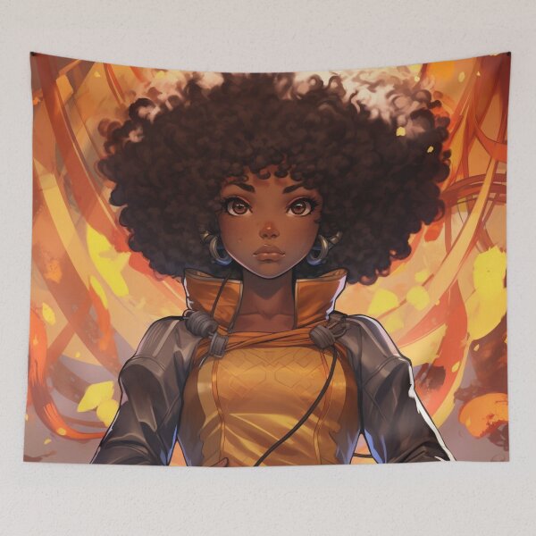 Item preview, Afro Anime  designed and sold by Myra365Art.