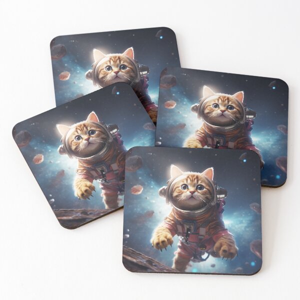 Item preview, cosmonaut cat designed and sold by Flo974.