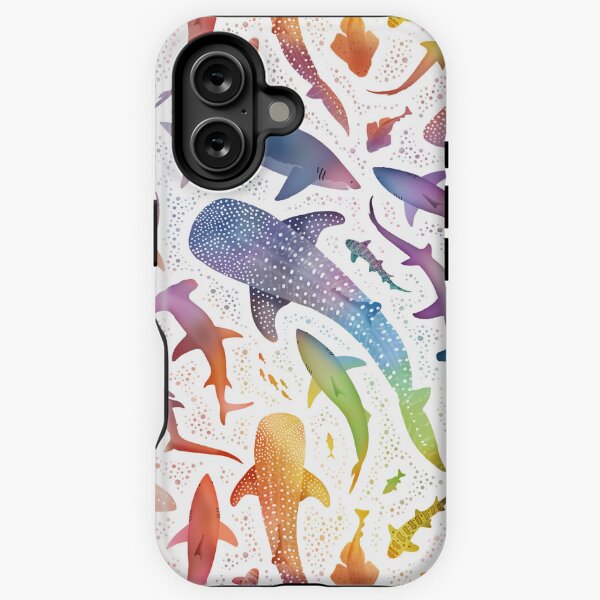 Item preview, Rainbow shark ocean on white designed and sold by adenaJ.