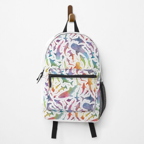 Item preview, Rainbow shark ocean on white designed and sold by adenaJ.