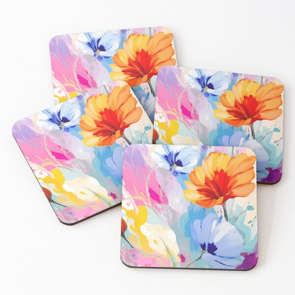 Item preview, Artistic vivid colours abstract oil painting flower 07 designed and sold by UnaWu533.