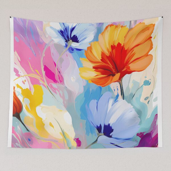 Item preview, Artistic vivid colours abstract oil painting flower 07 designed and sold by UnaWu533.
