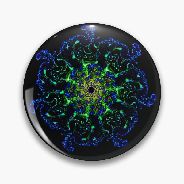 Item preview, Fractaline Colour Mandala Art In Blue designed and sold by kernowerno.