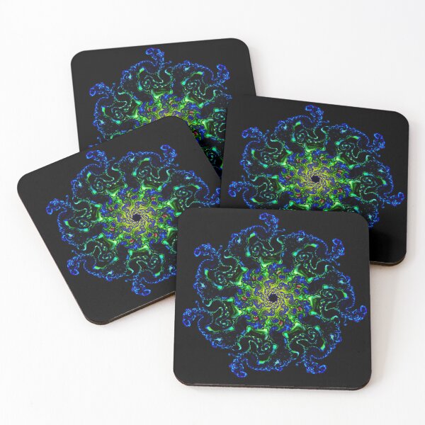 Item preview, Fractaline Colour Mandala Art In Blue designed and sold by kernowerno.