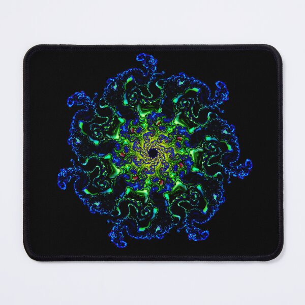 Item preview, Fractaline Colour Mandala Art In Blue designed and sold by kernowerno.