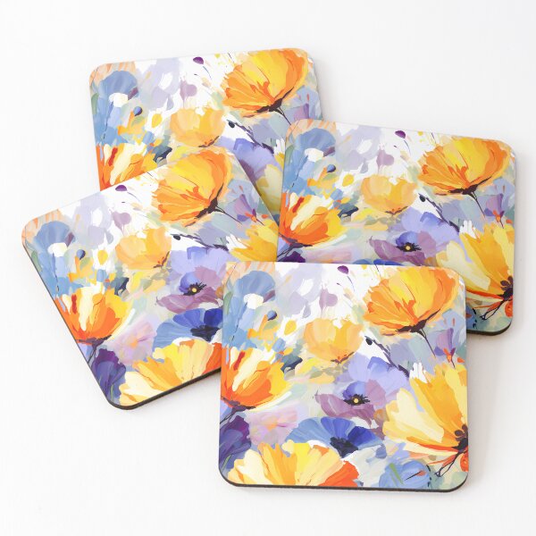 Item preview, Artistic vivid colours abstract oil painting flower 12 designed and sold by UnaWu533.