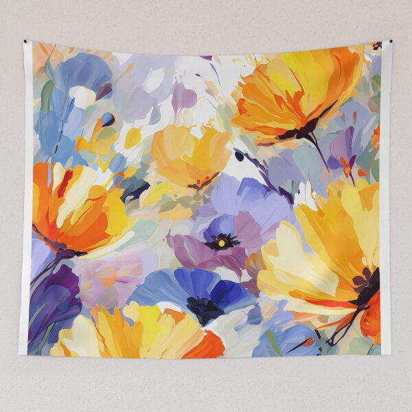 Item preview, Artistic vivid colours abstract oil painting flower 12 designed and sold by UnaWu533.