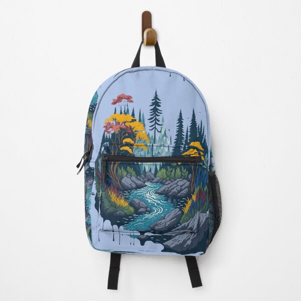 Item preview, Nature, forest with river watercolor designed and sold by Dr-Kane.