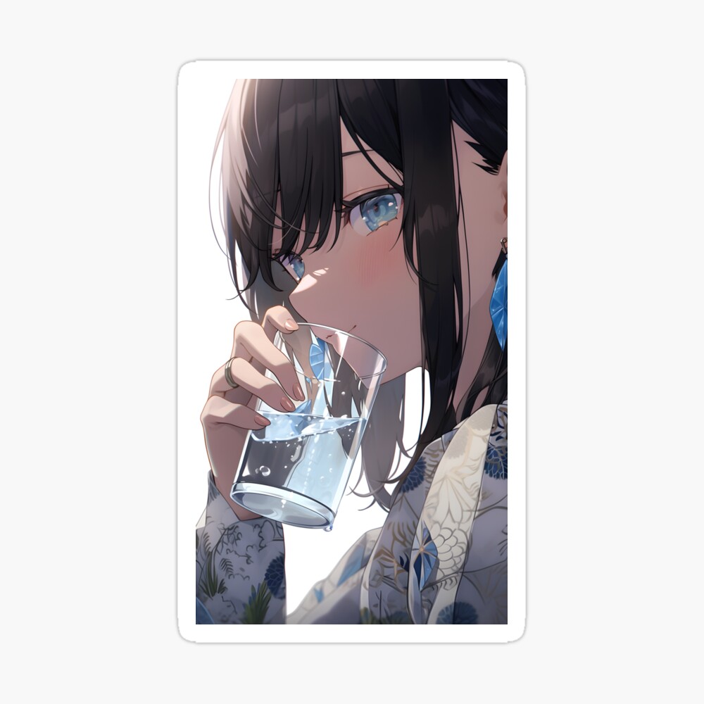 Anime Girls Drinking Coffee, HD Png Download - vhv