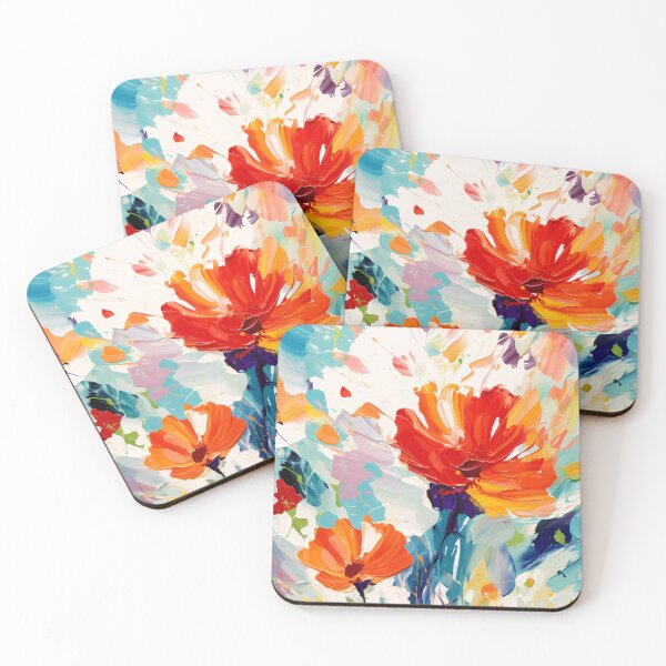 Item preview, Artistic vivid colours abstract oil painting flower 15 designed and sold by UnaWu533.