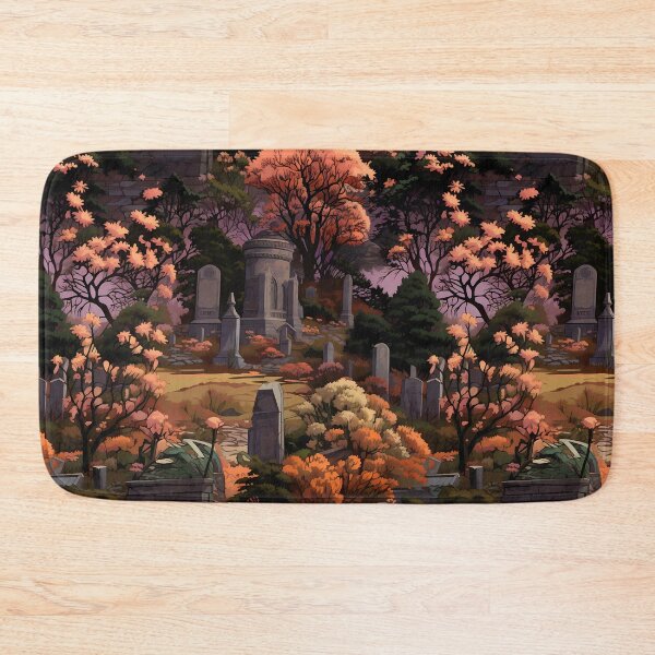 Item preview, Gothic Cemetery Gravestones and Flowers Pattern designed and sold by SchorlCraft.