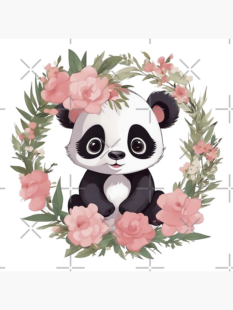 Adorable Baby Panda Bear Art Board Print for Sale by Trace1234