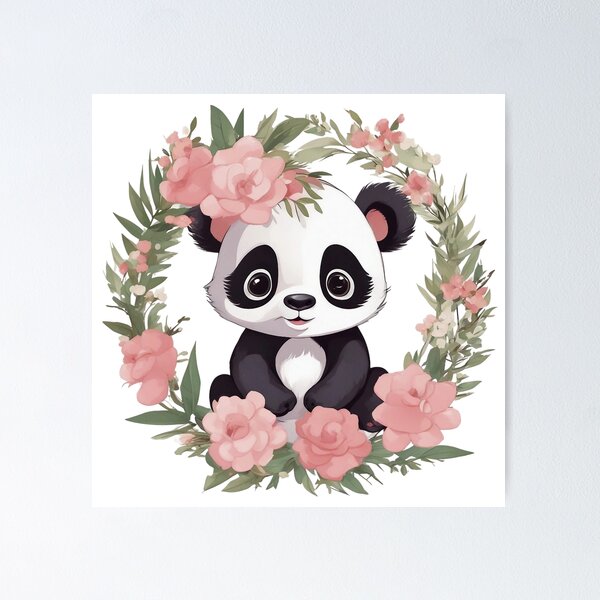 Cute Panda Tumbler Floral Panda Gifts Personalized Panda 