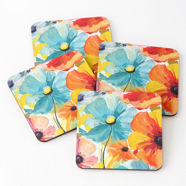 Item preview, Artistic vivid colours abstract oil painting flower 16 designed and sold by UnaWu533.