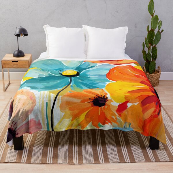 Item preview, Artistic vivid colours abstract oil painting flower 16 designed and sold by UnaWu533.
