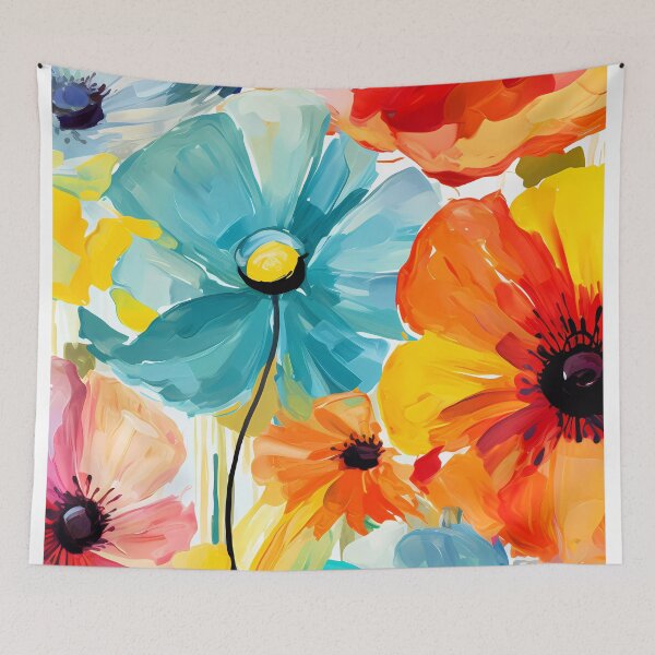 Item preview, Artistic vivid colours abstract oil painting flower 16 designed and sold by UnaWu533.