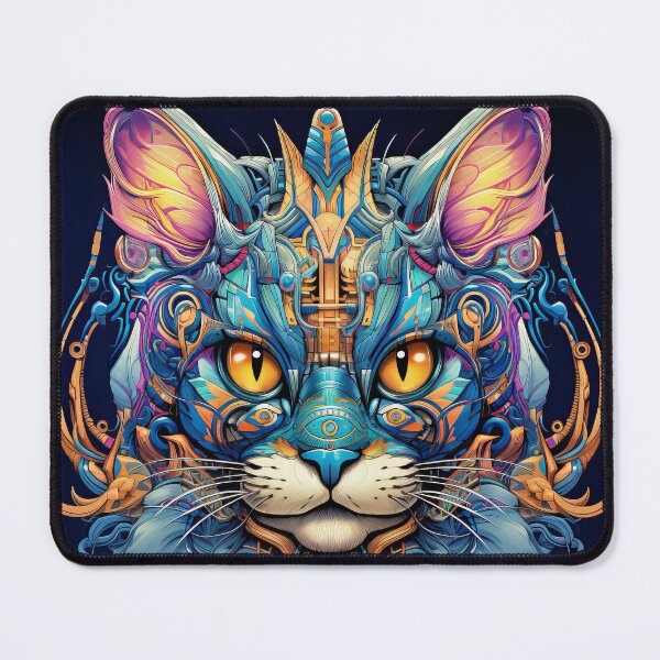 Item preview, cyborg cat designed and sold by Stroka-AI-Art.