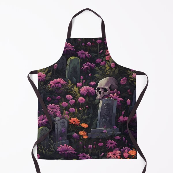 Item preview, Gothic Cemetery Gravestones and Flowers Pattern designed and sold by SchorlCraft.