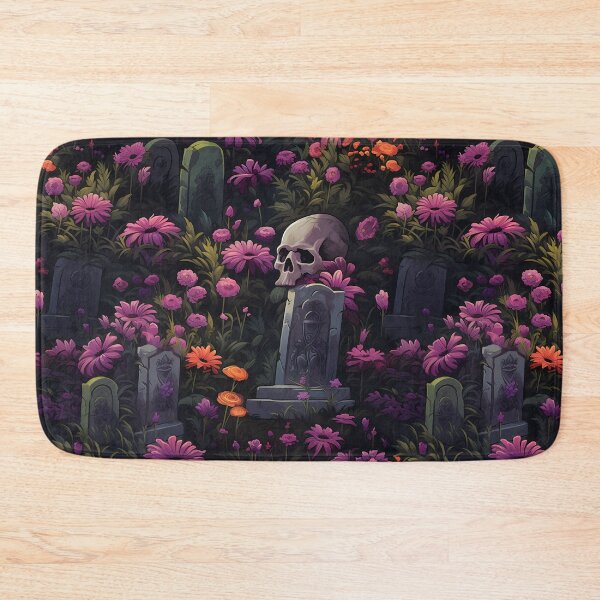 Item preview, Gothic Cemetery Gravestones and Flowers Pattern designed and sold by SchorlCraft.