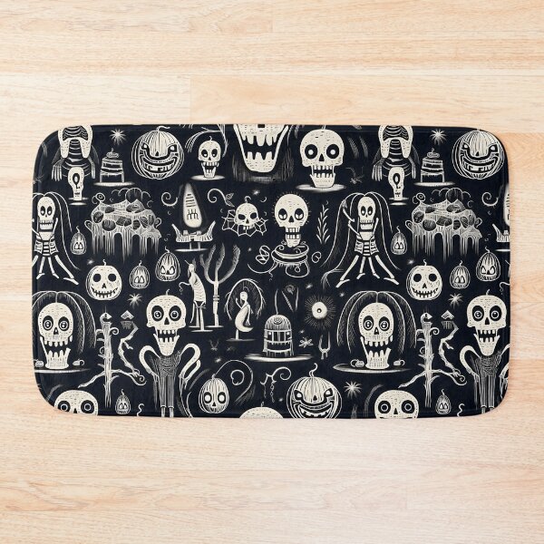 Item preview, Vintage Spooky Halloween Icons: Black and White Design Collection designed and sold by trendyzcom.
