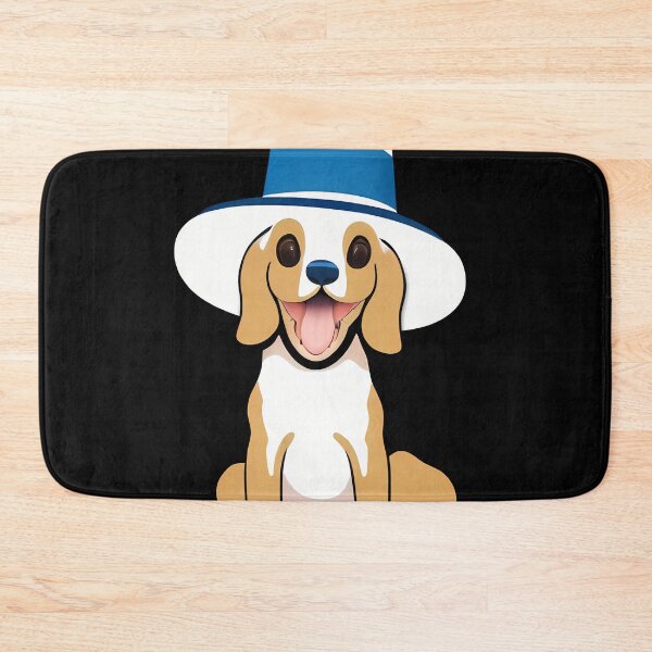 Item preview, A Cute Puppy Dog with Hat Smiling Cartoon Vector Drawing designed and sold by deepakrode7.
