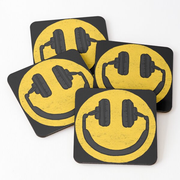 Aperçu de l'œuvre Casque Smiley Face : la musique me rend heureux créée et vendue par hadleyfoo.