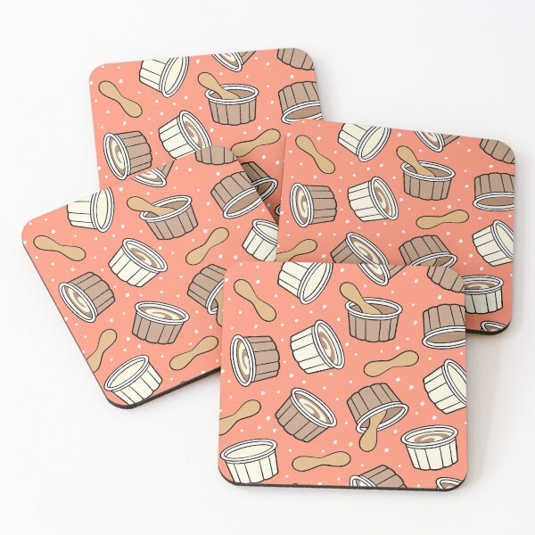 Item preview, ice cream with wooden spoons - coral designed and sold by littlearrow.