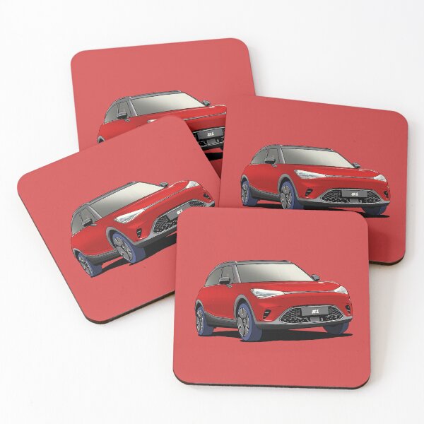 Item preview, Red Smart 'Hashtag One' #1 Electric car designed and sold by Webazoot Industries - Car Art.
