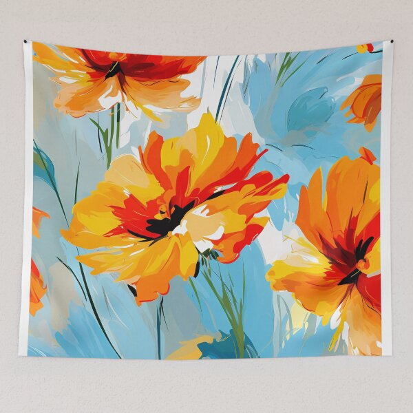 Item preview, Artistic vivid colours abstract oil painting flower 24 designed and sold by UnaWu533.