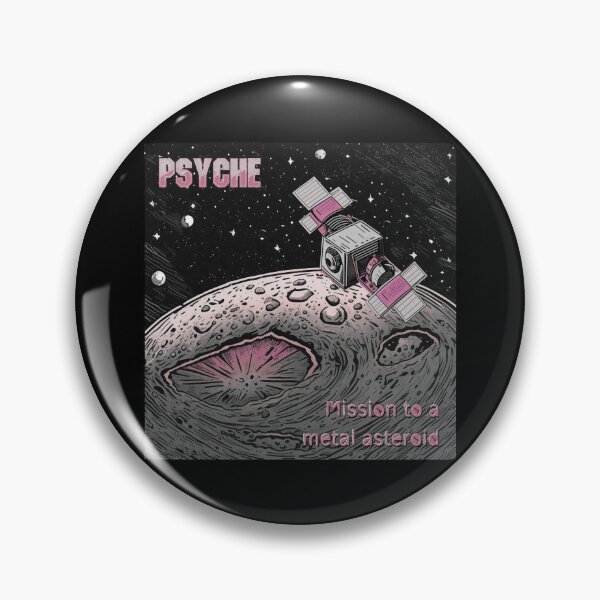 Item preview, Psyche mission to a metal asteroid logo (retro) designed and sold by SolidEarthArt.