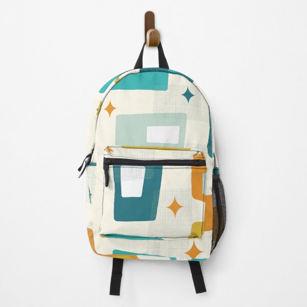 Item preview, Mid Century Atomic Abstract 10 Teal, Aqua, Orange designed and sold by trdstudio.