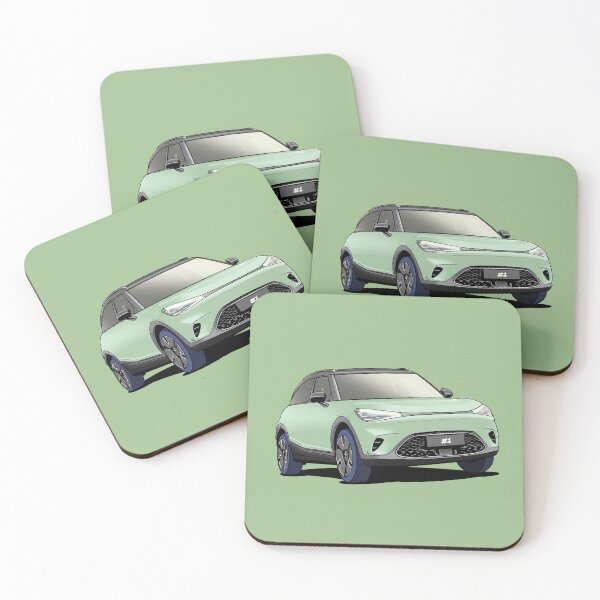 Item preview, Smart Hashtag One #1 Electric car in green designed and sold by Webazoot Industries - Car Art.