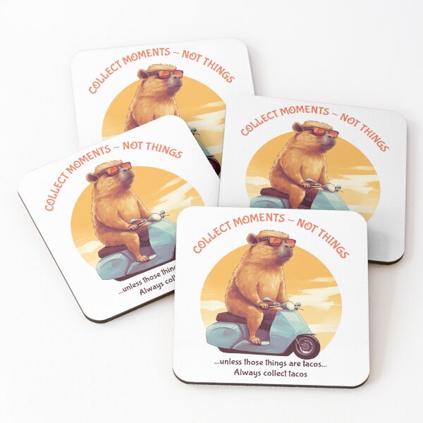 Item preview, Collect moments, not things - funny humorous print for taco lovers designed and sold by Capictures.