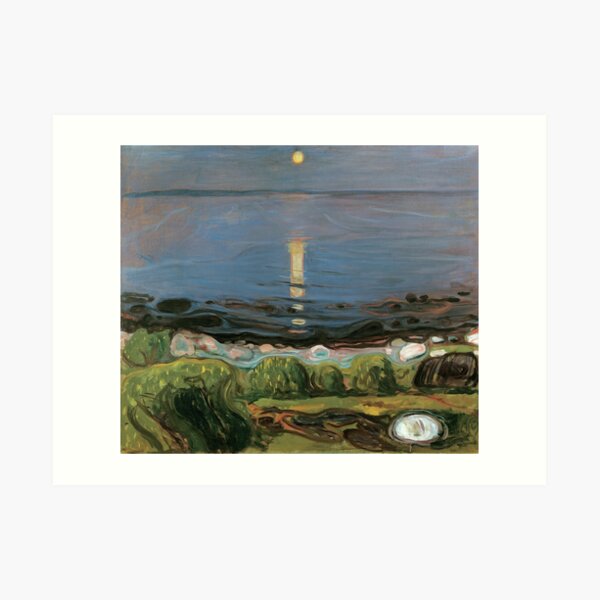 Edvard Munch - Summer Night by the Beach, 1902 Art Print