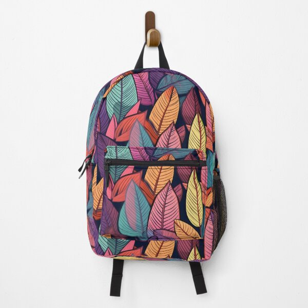 Item preview, Autumn Enchantment - Amber, Pastel Green, and Purple Leaves Pattern designed and sold by trendyzcom.