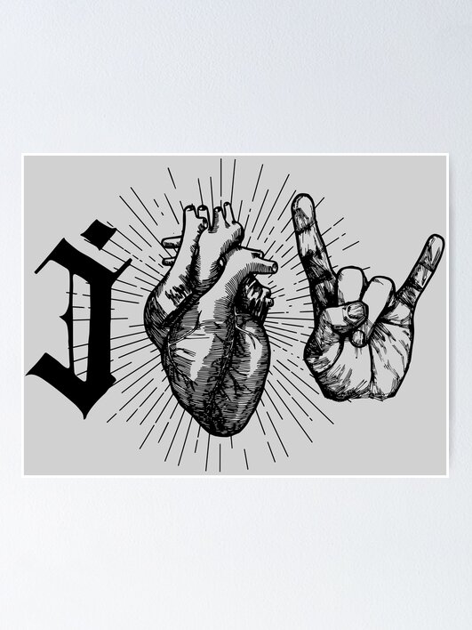 I Love Rock And Roll Music: Edgy Design For Music Lovers