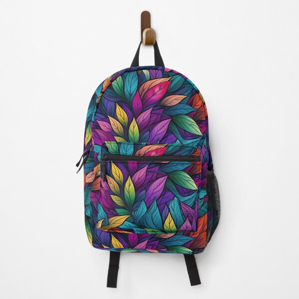 Item preview, Colorful Autumn Enchantment - Amber, Pastel Green, and Purple Leaves Pattern designed and sold by trendyzcom.