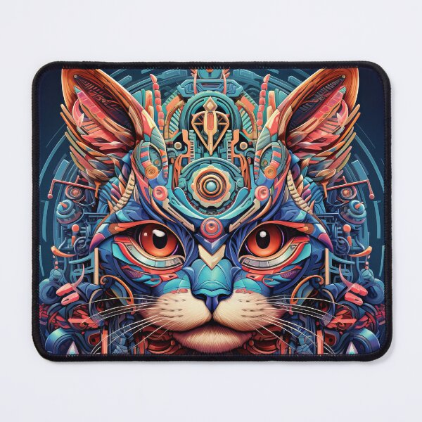 Item preview, cyborg cat designed and sold by Stroka-AI-Art.