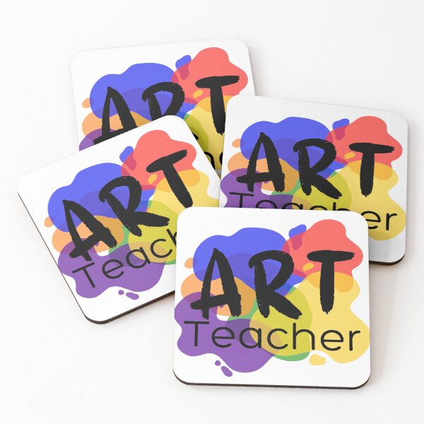 Item preview, Art Teacher Splatter of Colors with Solid Font designed and sold by MakerOfPaper.