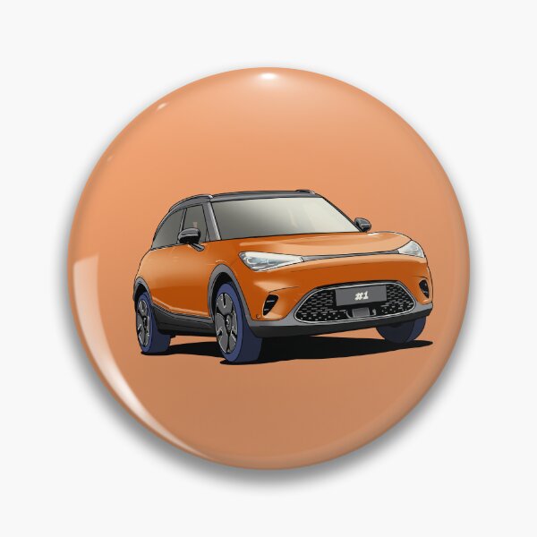 Artikelvorschau, Orange Smart One #1 Elektroauto entworfen und verkauft von Webazoot Industries - Car Art.