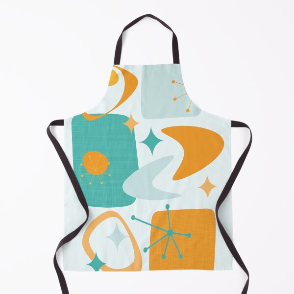 Item preview, Mid Century Atomic Abstract 15 Aqua, Orange designed and sold by trdstudio.