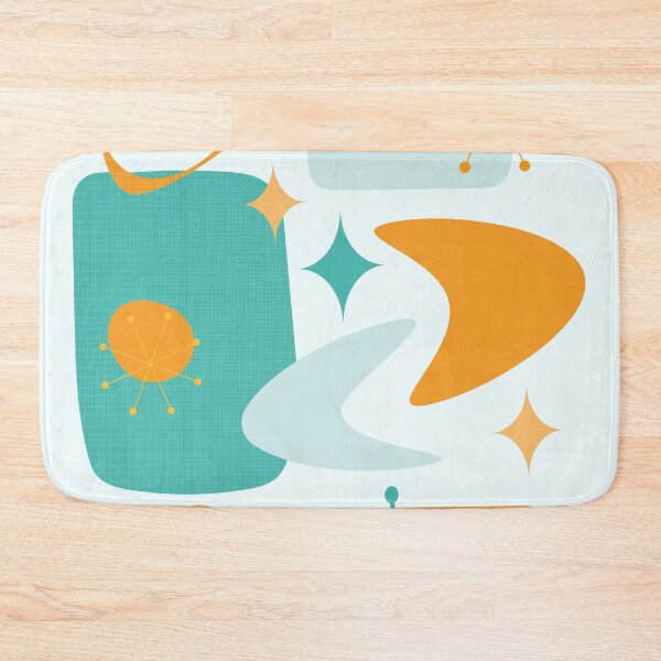 Item preview, Mid Century Atomic Abstract 15 Aqua, Orange designed and sold by trdstudio.
