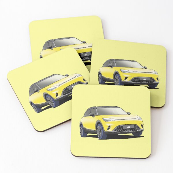 Item preview, Yellow Smart Hashtag One #1 EV car designed and sold by Webazoot Industries - Car Art.