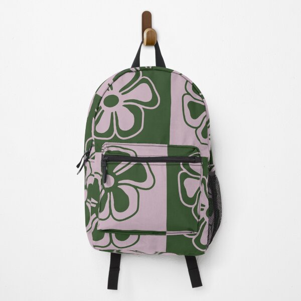 Item preview, Green and Purple Flower Checkers | Artwork by Julia Healy designed and sold by Julia Healy.