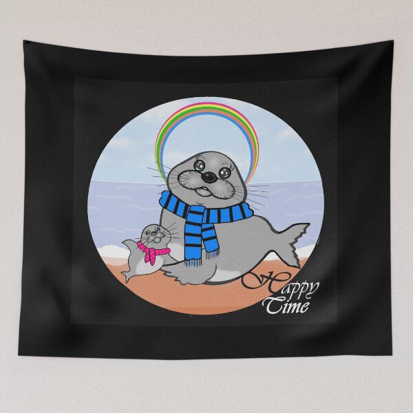 Item preview, Happy Seals  designed and sold by Shirley cute art .